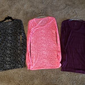 3 ladies long sleeve tops